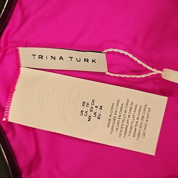 💕TRINA TURK💕 Bijou Solid Paddle Suit ~ Orchard Pink XS NWT - Picture 12 of 16